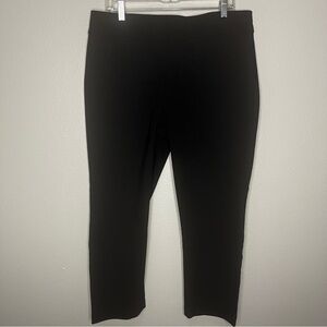 Talbots Trouser Pants Pull On 16 Black Straight Leg Business Career Casual